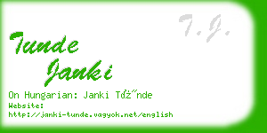 tunde janki business card